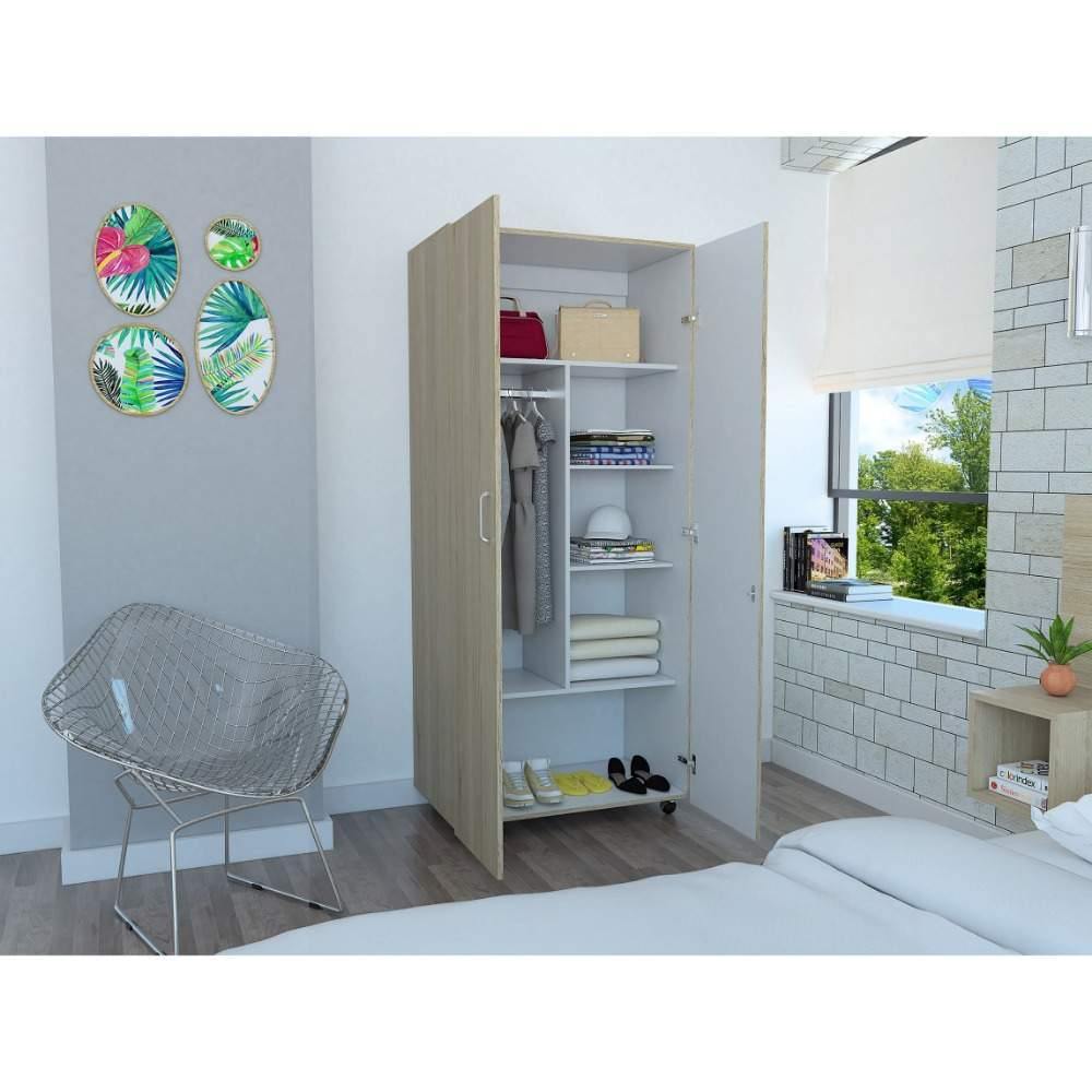 Closet Iko Rovere 80x182.5cm sin Cajones con 2 Entrepaños - Closets | Bylmo