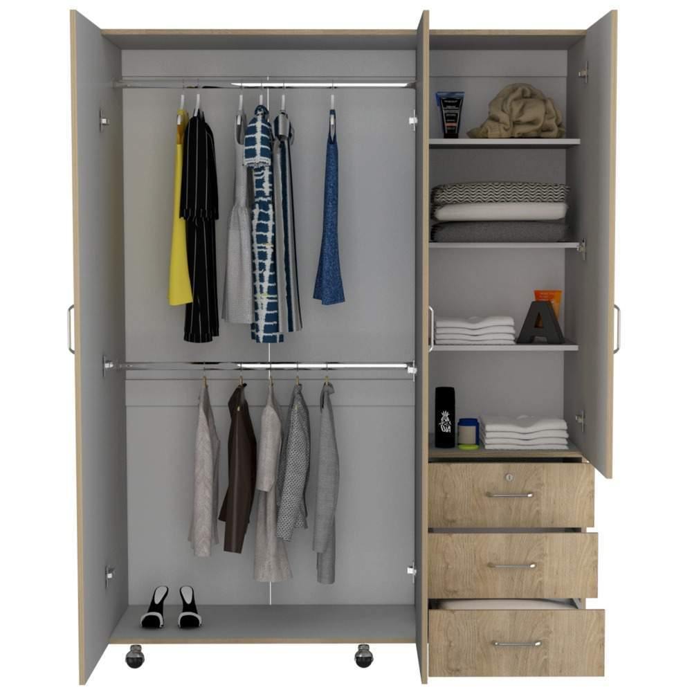 Closet Arizona Rovere 140x183cm con 3 Cajones con 3 Entrepaños - Closets | Bylmo