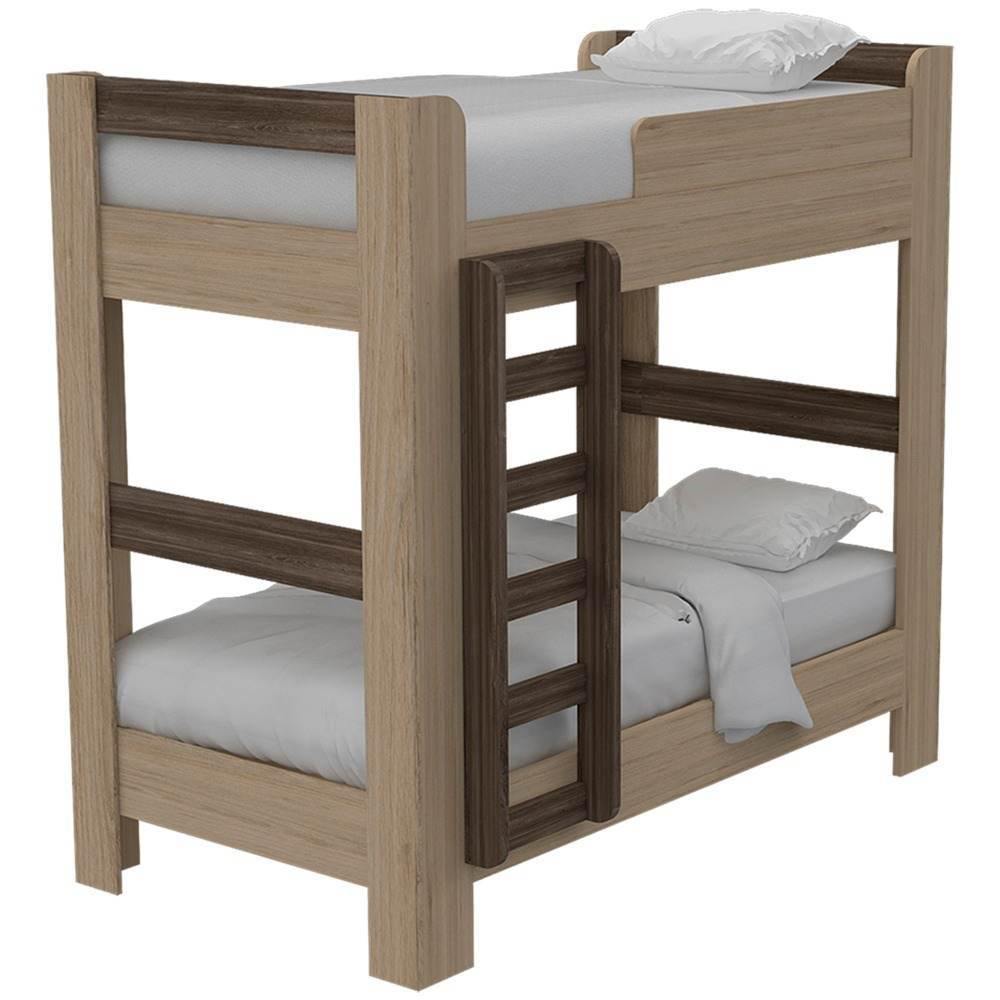 Camarote Palmetto Rovere y Siena 116.1x185.1cm para Colchón Sencillo sin Colchón y sin Cabecero - Camas | Bylmo