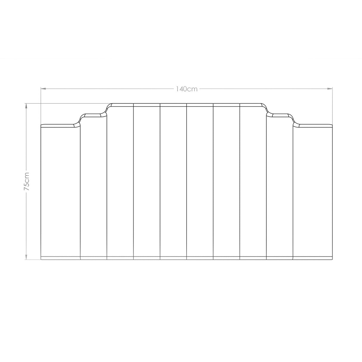 Cabecero Berlín Doble 140 cm Rosa Flotante - Camas y Cabeceros | Bylmo