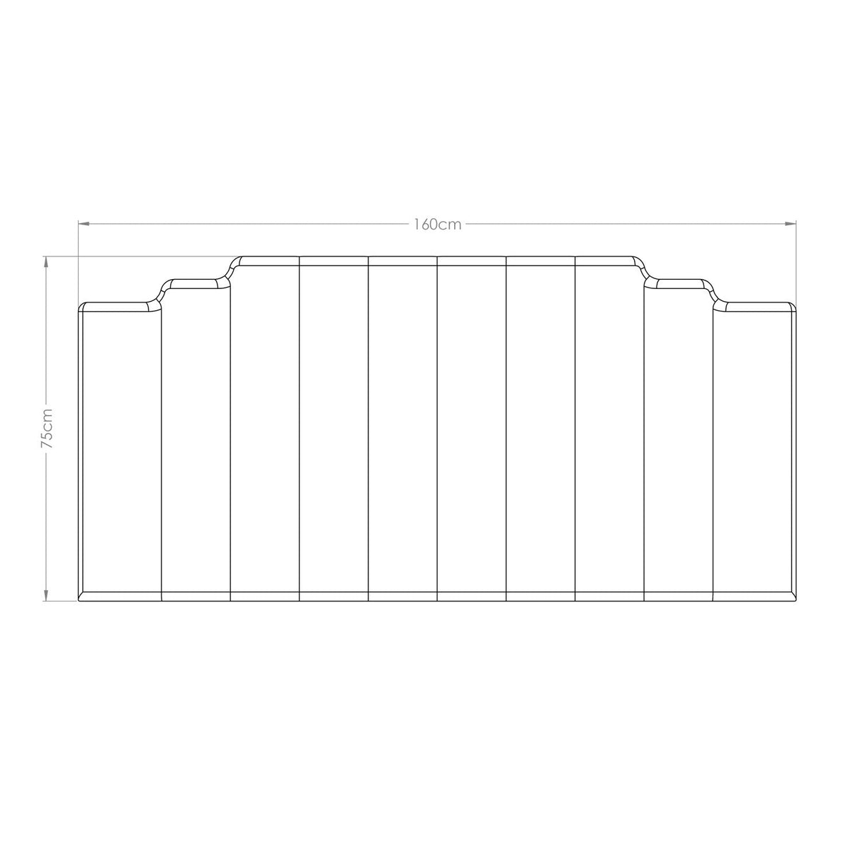 Cabecero Berlín Queen 160 cm Verde Flotante - Camas y Cabeceros | Bylmo