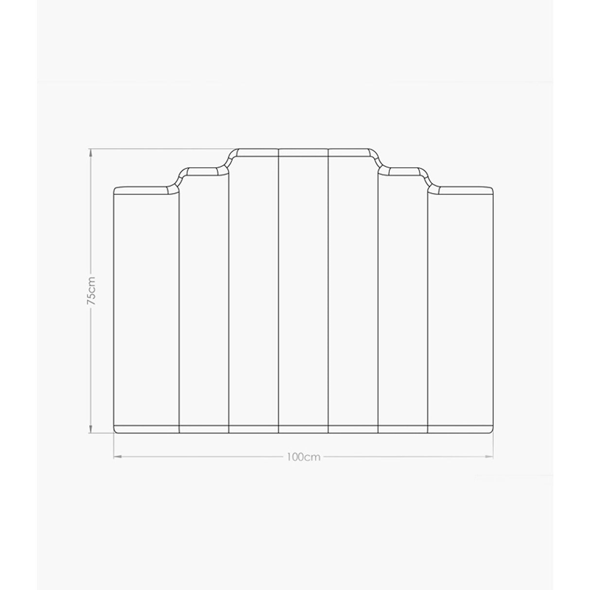 Cabecero Berlín Sencilla 100 cm Gris Flotante - Camas y Cabeceros | Bylmo