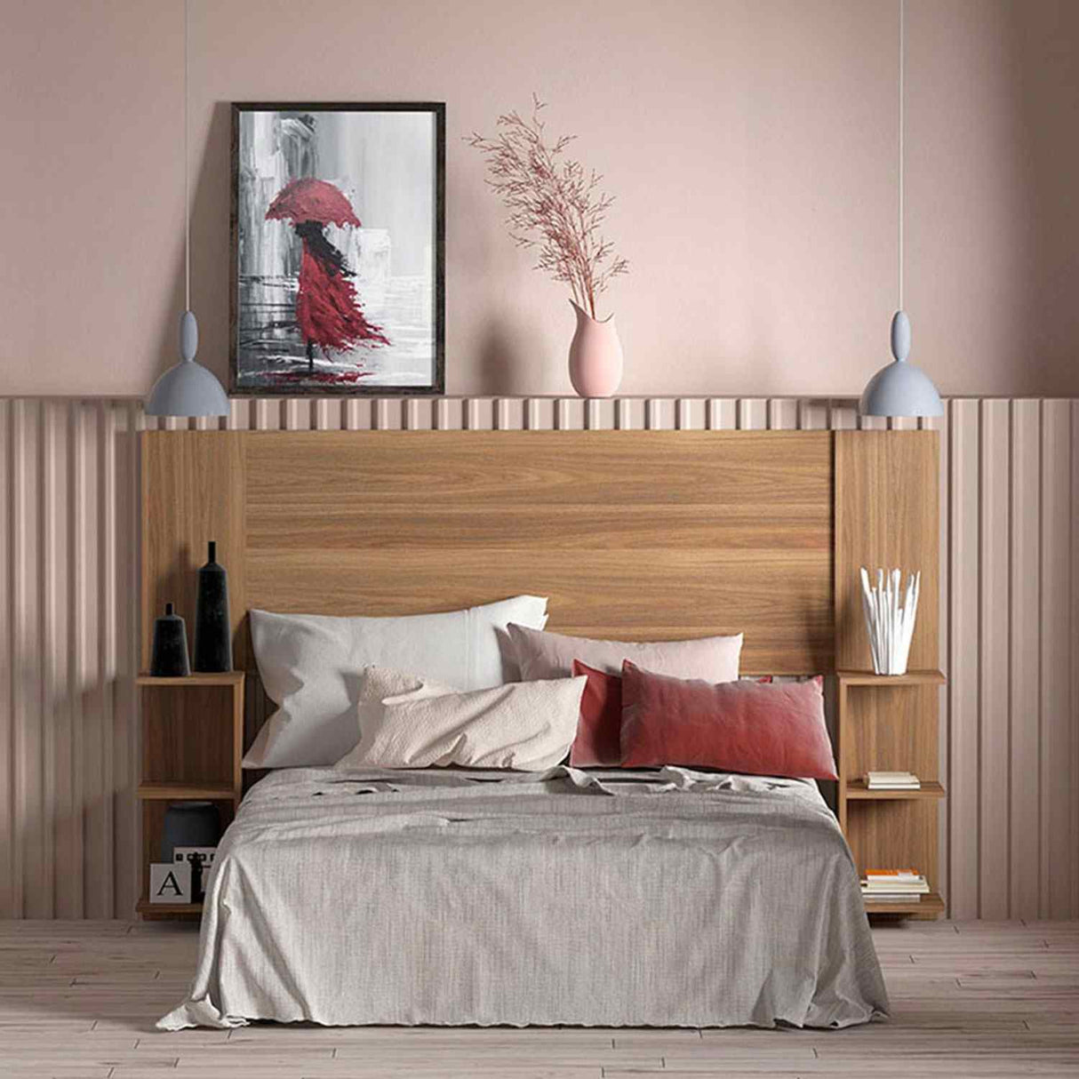 Cabecero Phoenix Teca 195x121cm Liso para Cama Doble - Camas y Cabeceros | Bylmo