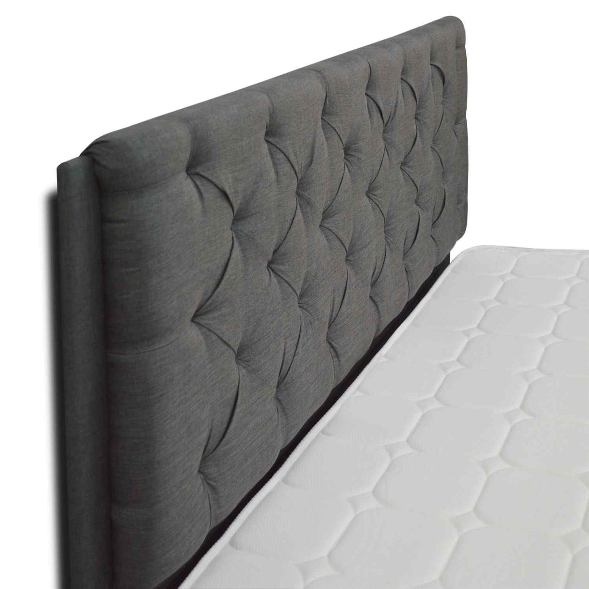 Cabecero Dreamer Queen 160 cm Gris de Piso Tela Resistente - Camas y Cabeceros | Bylmo