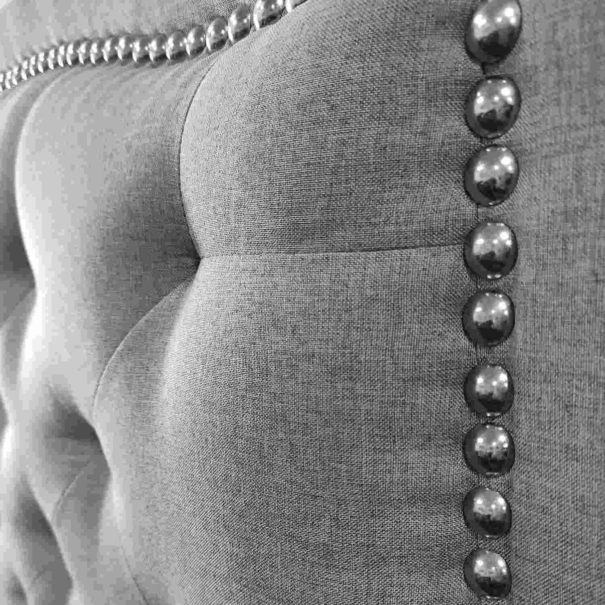 Cabecero Lawrence Gris 120x160cm Abullonado para Cama Semidoble - Camas y Cabeceros | Bylmo