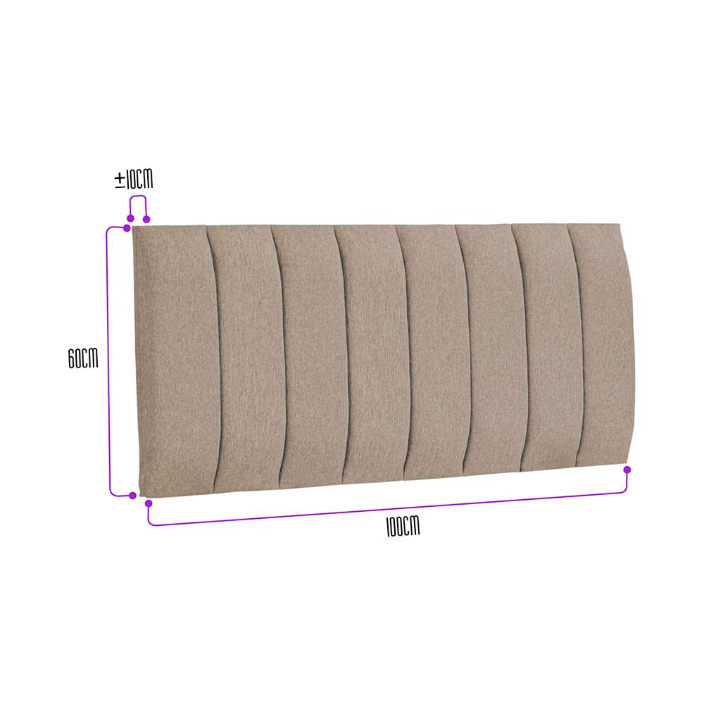 Cabecero Flotante Orvieto Sencilla 100 cm Beige Tela Resistente - Camas y Cabeceros | Bylmo