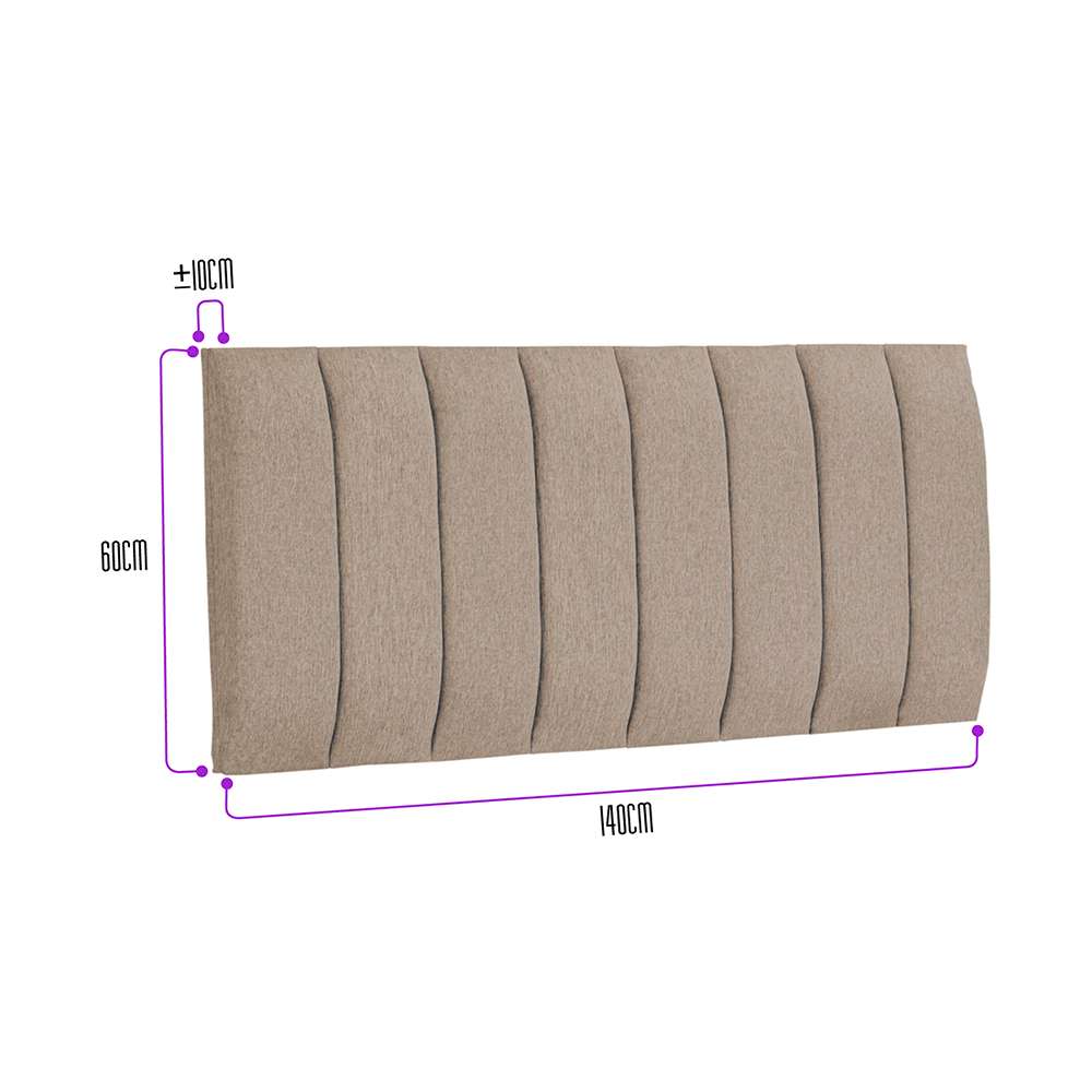 Cabecero Flotante Orvieto Doble 140 cm Beige Tela Resistente - Camas y Cabeceros | Bylmo