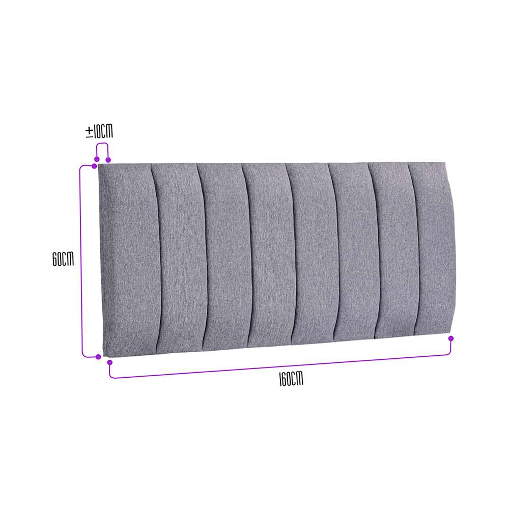 Cabecero Flotante Orvieto Queen 160 cm Gris Tela Resistente - Camas y Cabeceros | Bylmo