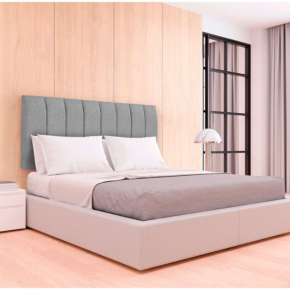 Cabecero Flotante Orvieto Queen 160 cm Gris Tela Resistente - Camas y Cabeceros | Bylmo