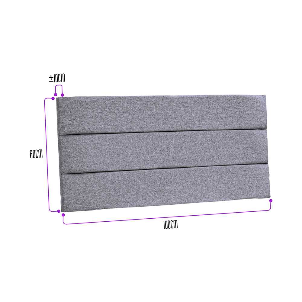 Cabecero Flotante Portofino Sencilla 100 cm Gris Tela Resistente - Camas y Cabeceros | Bylmo