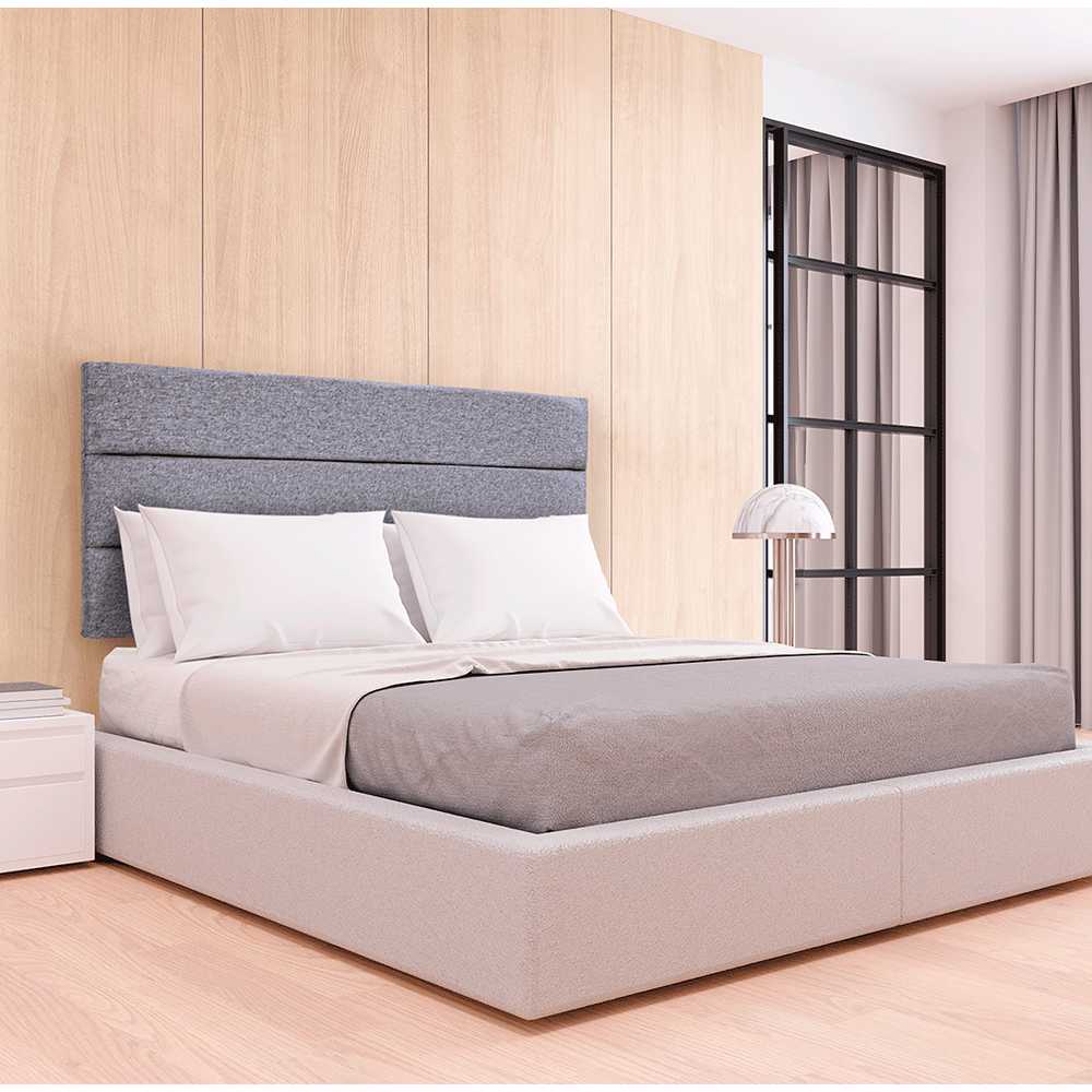 Cabecero Flotante Portofino King 200 cm Gris Tela Resistente - Camas y Cabeceros | Bylmo
