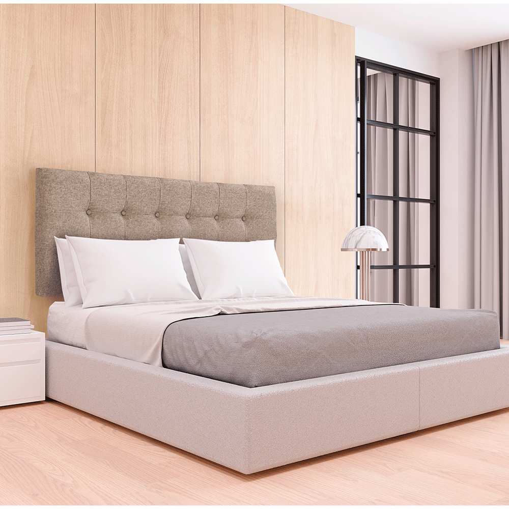 Cabecero Flotante Varena Semidoble 120 cm Beige Tela Resistente - Camas y Cabeceros | Bylmo