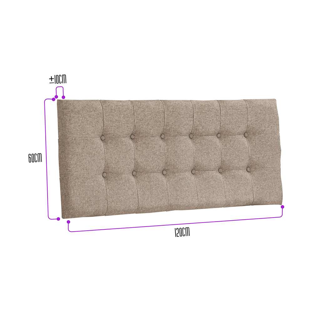 Cabecero Flotante Varena 120 cm Beige Tela Resistente - Camas y Cabeceros | Bylmo