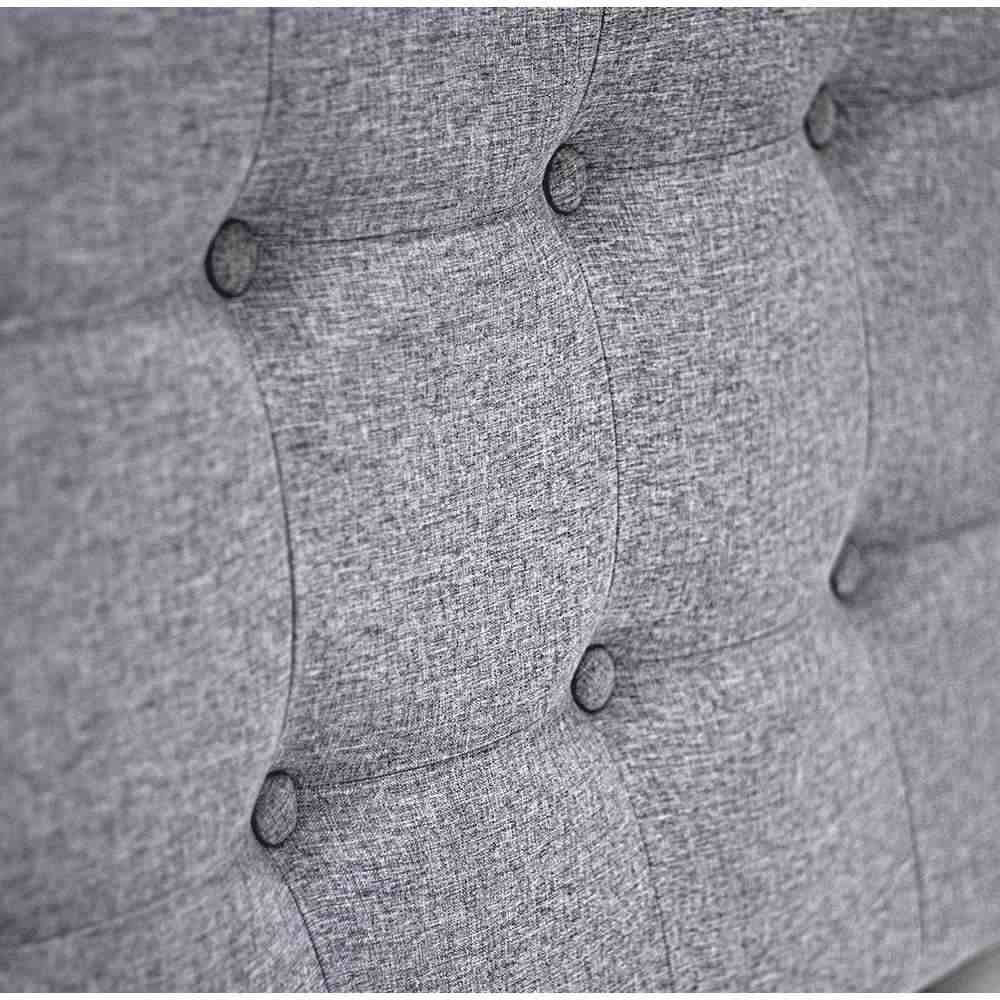 Cabecero Flotante Varena King 200 cm Gris Tela Resistente - Camas y Cabeceros | Bylmo