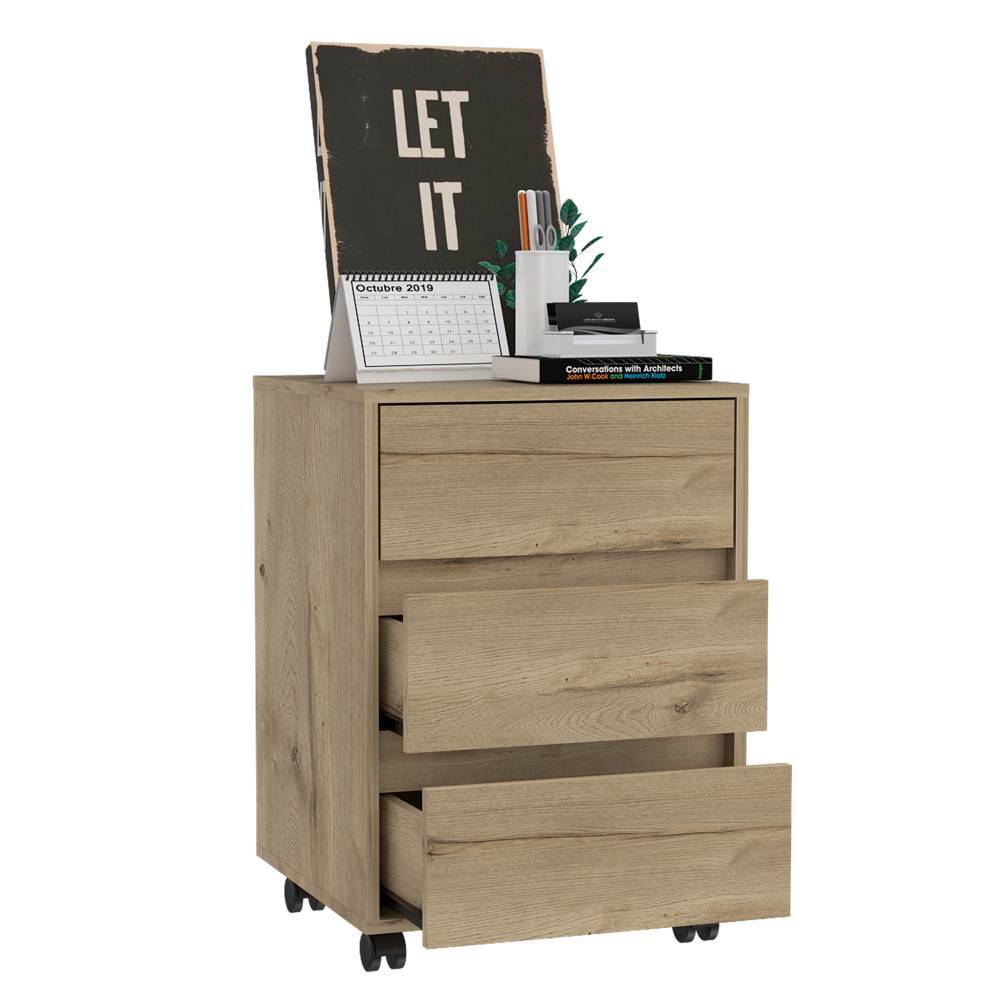 Cajonera Office Duna 46.4x66cm De Tres Hileras con Tres Cajones - Cajoneras | Bylmo