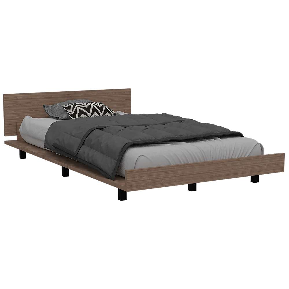 Cama Kaia Miel 120x51.6cm para Colchón Semidoble 120 X 190 Cm con Cabecero - Camas | Bylmo