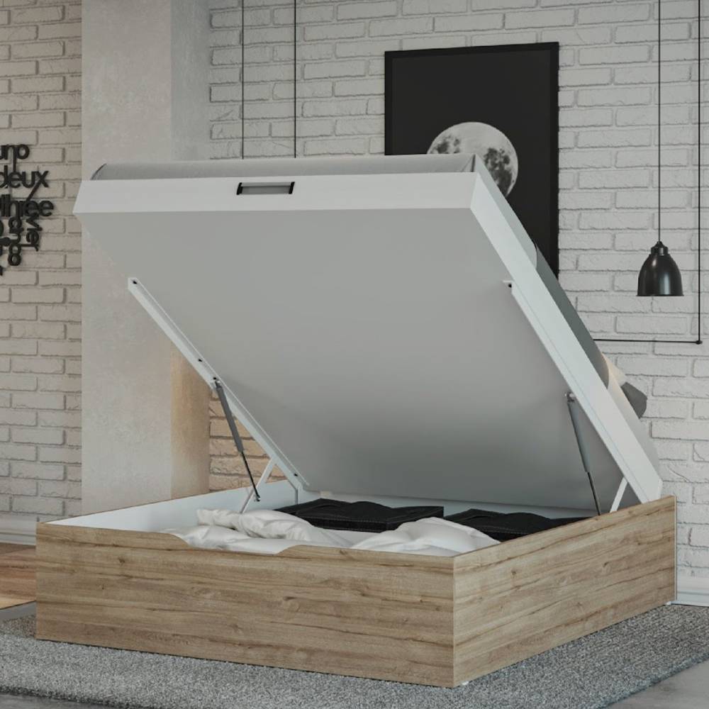 Cama Canapé Duna y Blanco 127.6x40cm para Colchón Semidoble 120 X 190 Cm - Camas | Bylmo