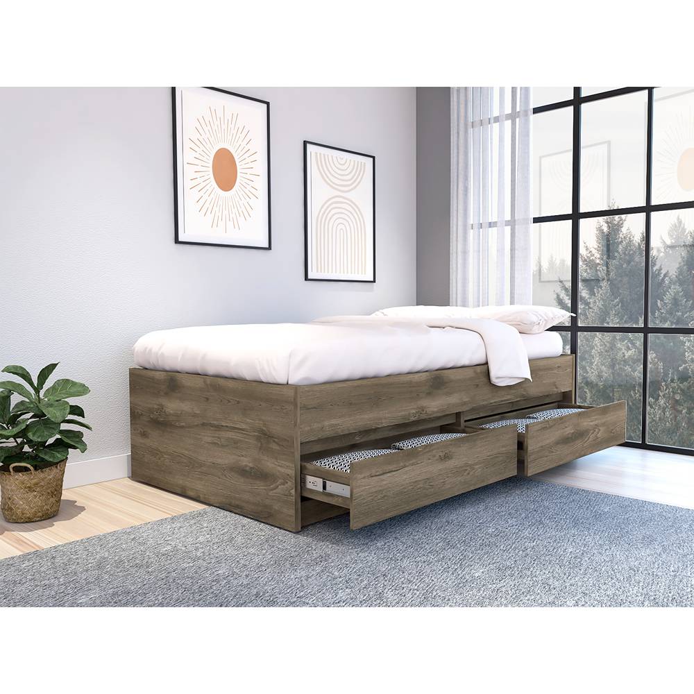 Cama Austin Sencilla 100 cm Bellota con Cajones - Camas | Bylmo