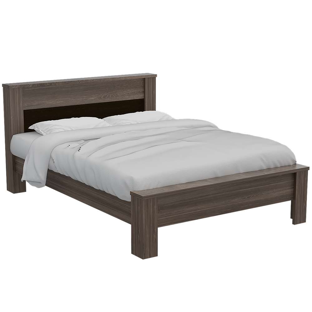 Cama Nápoles Doble 140 cm Coñac y Wengue - Camas | Bylmo
