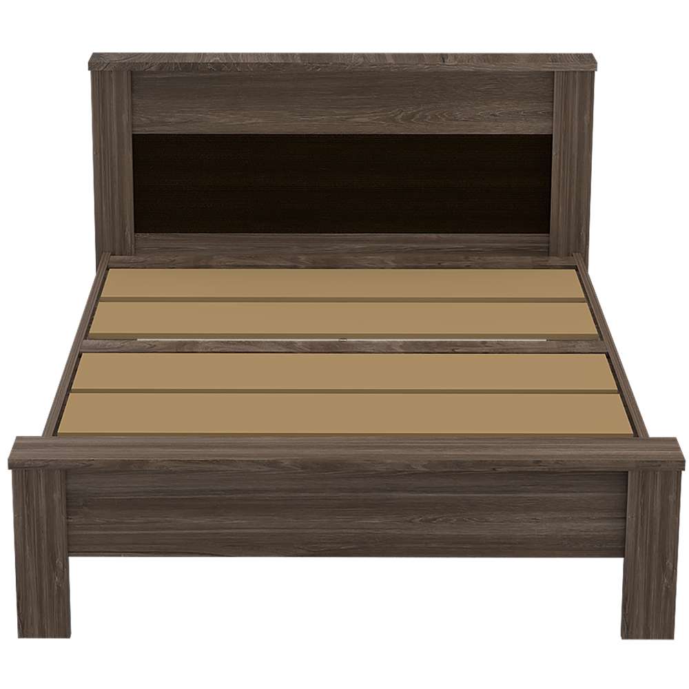 Cama Nápoles Doble 140 cm Coñac y Wengue - Camas | Bylmo