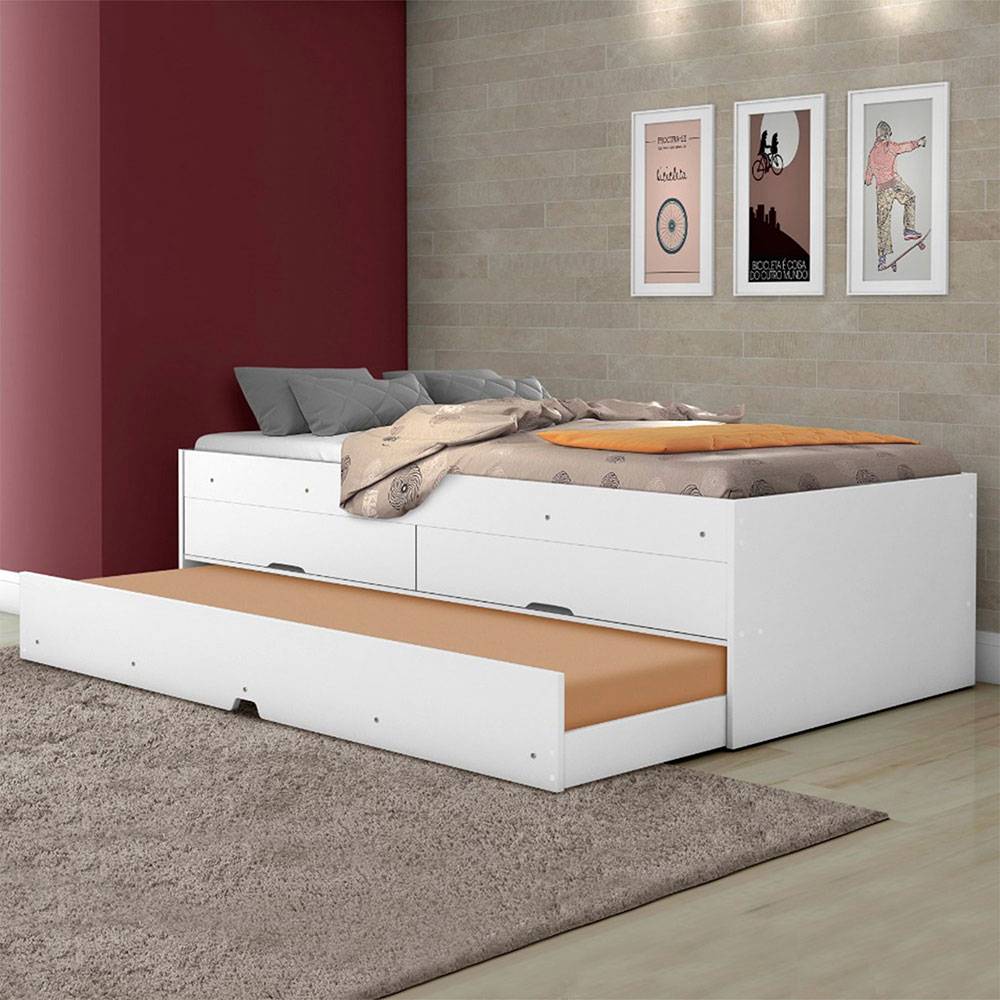 Cama Tarima Mar Blanco 193x60cm para Colchón Sencillo 90 X 190 Cm - Camas | Bylmo
