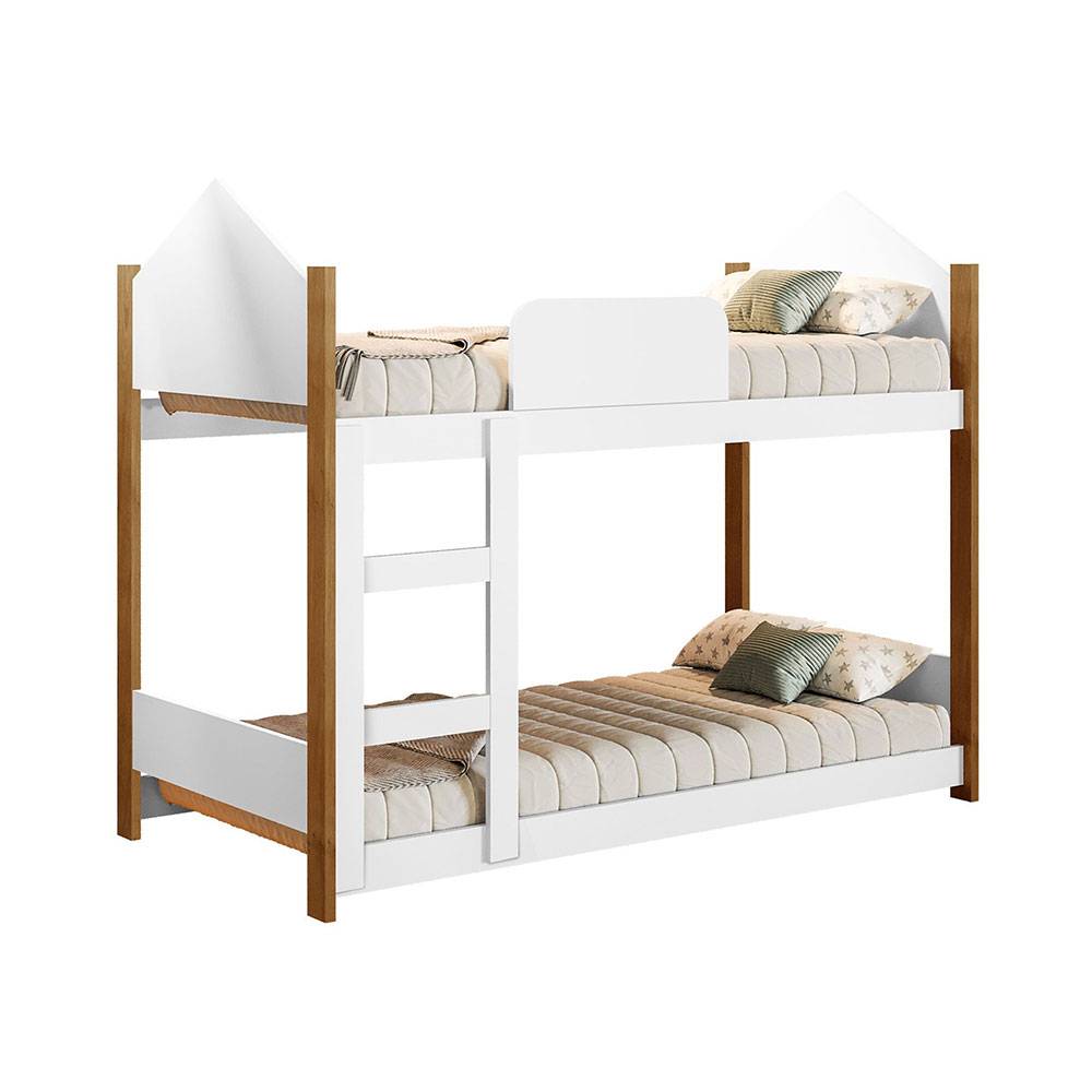 Camarote Sebastián Blanco y Almendra 97x118cm para Colchón Sencillo 90 X 190 Cm - Camas | Bylmo