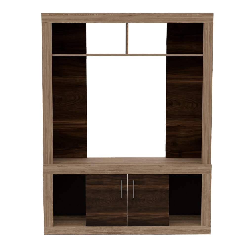 Centro de Entretenimiento Alicia Miel y Habano 140 cm con Dos Puertas - Muebles para TV | Bylmo