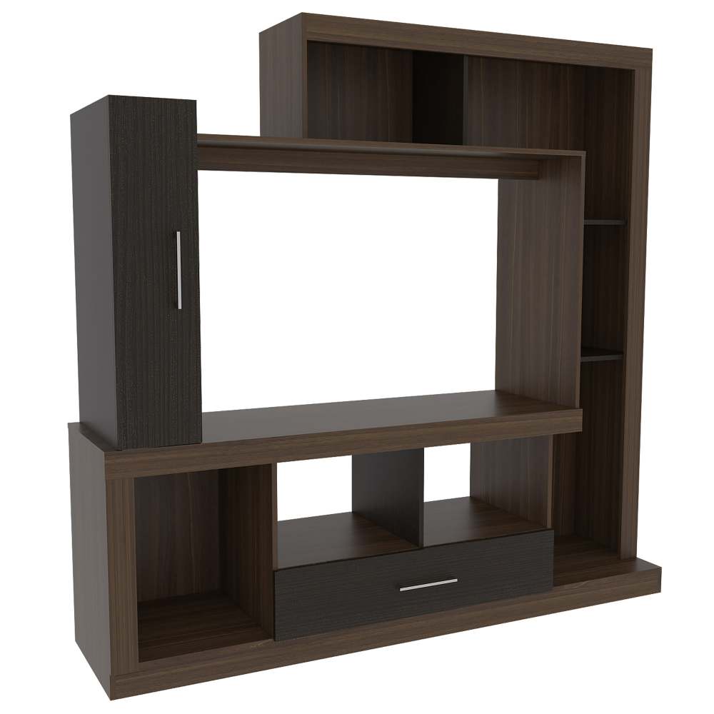 Centro de Entretenimiento Alves Amareto y Wengue 175 cm con Una Puerta y Un Cajón - Muebles para TV | Bylmo