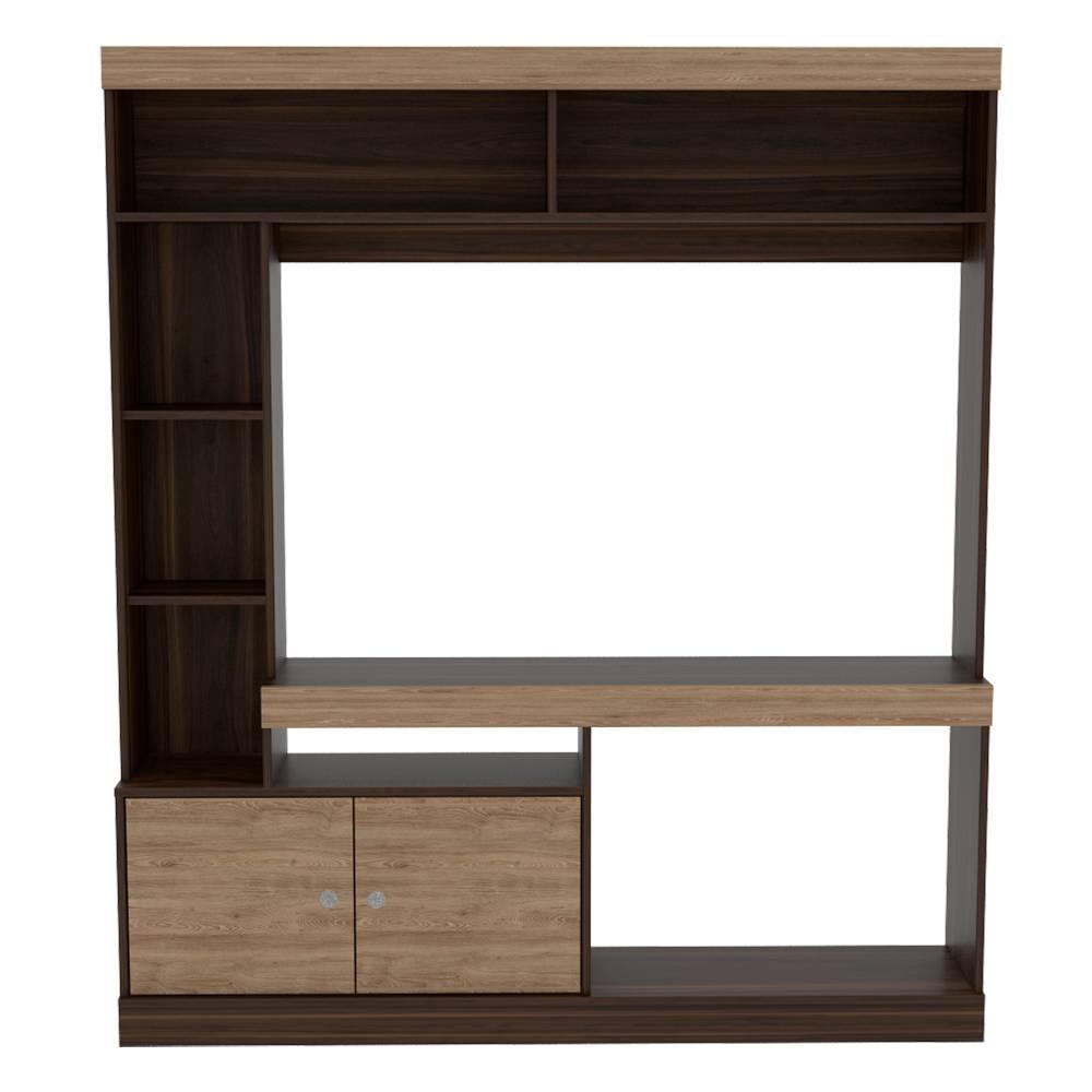 Centro de Entretenimiento Dante Habano y Miel 180 cm con Dos Puertas - Muebles para TV | Bylmo