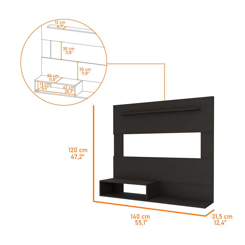 Panel Beijing Wengue 140 cm - Muebles para TV | Bylmo