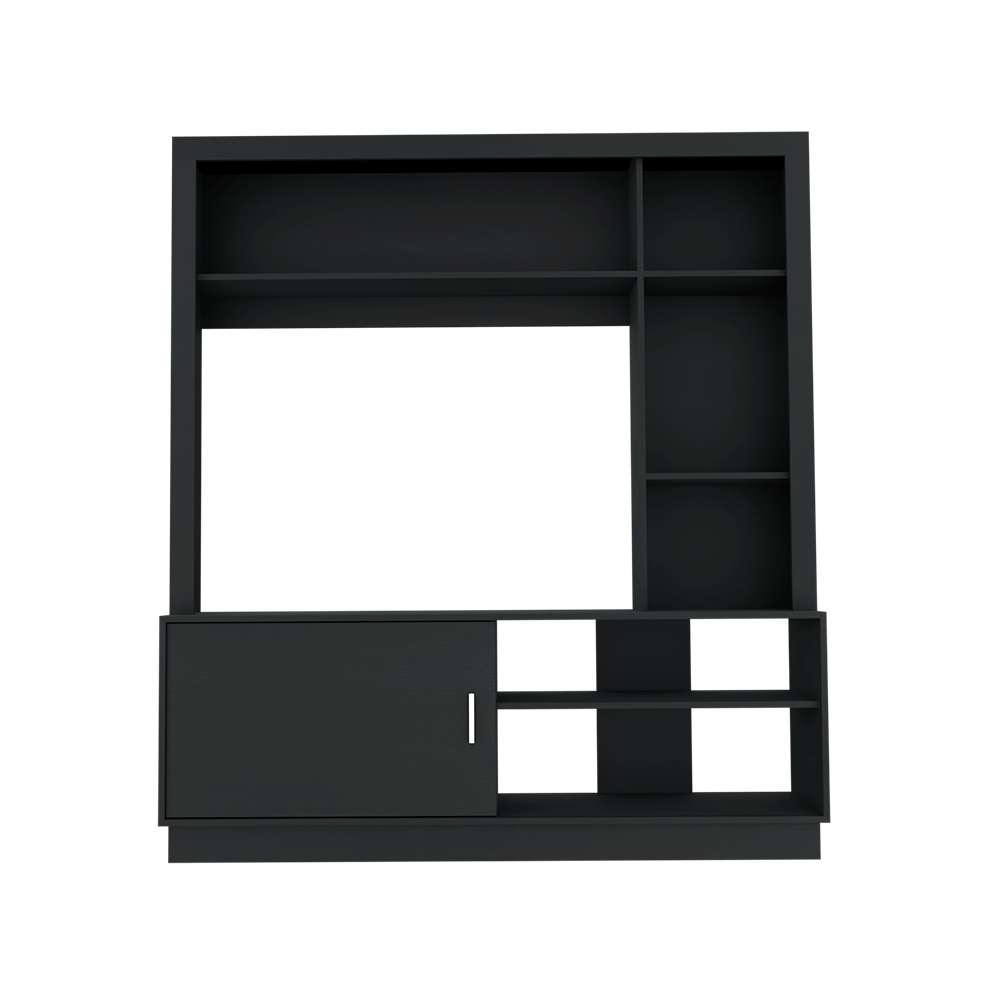 Centro de Entretenimiento Trento Wengue 160 cm con Una Puerta - Muebles para TV | Bylmo