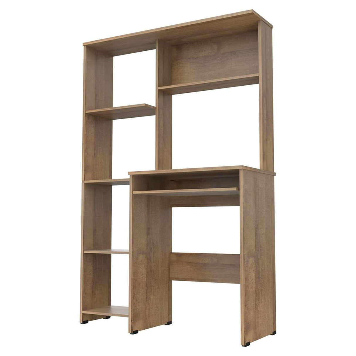 Centro de Computo CCB6201 Amaretto 100x150cm sin Cajones y con Organizador de Libros - Escritorios | Bylmo