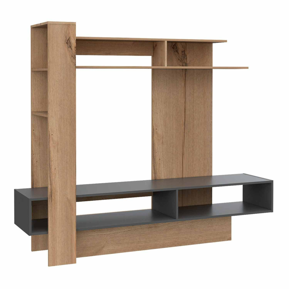 Centro de Entretenimiento Flamenco Duna 180x152cm Para TV Hasta 55 Pulgadas sin Cajones - Muebles de TV | Bylmo