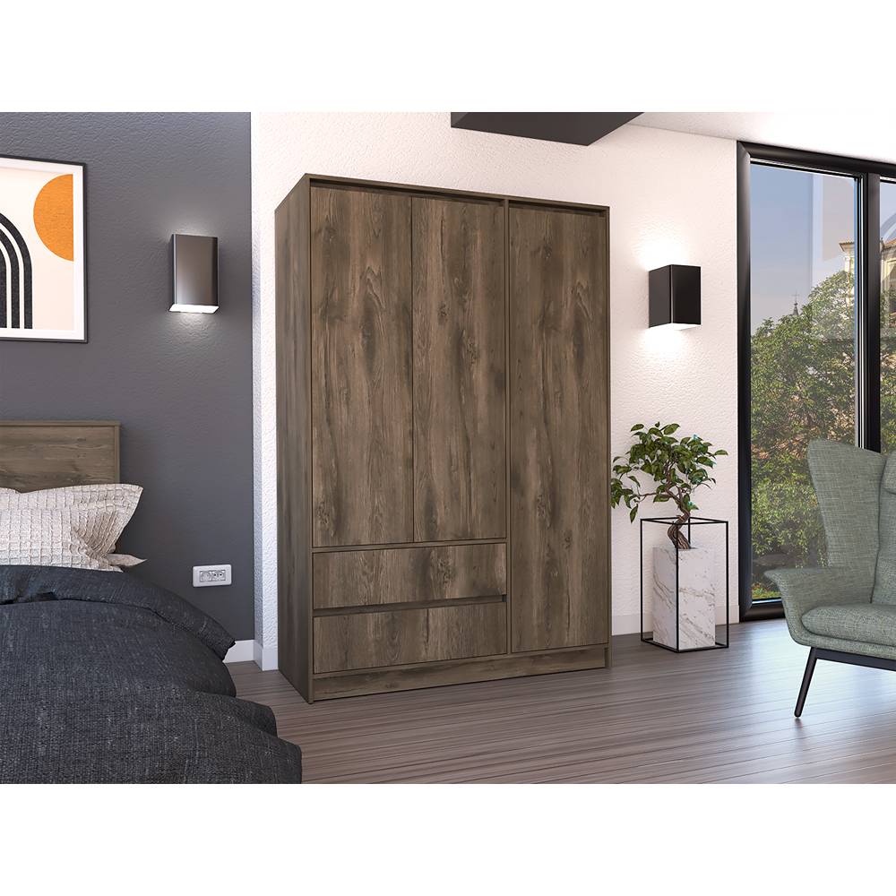 Closet Austin Bellota 120 cm con Tres Puertas y Dos Cajones - Closets | Bylmo