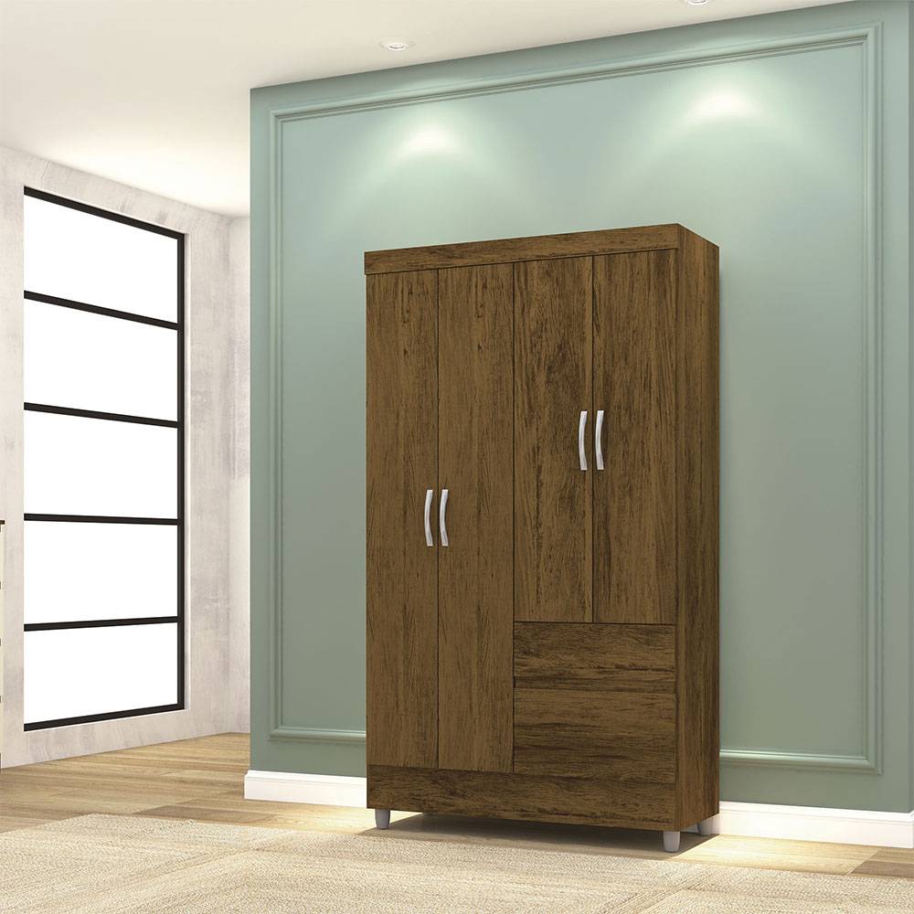 Closet Bonic Marron 102.6x181cm con 1 Cajones con 3 Entrepaños - Closets | Bylmo