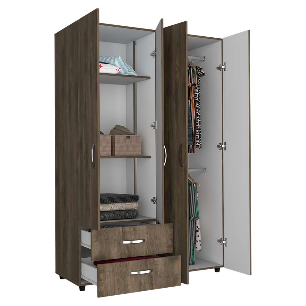 Closet Ankora Bellota 120 cm con Cuatro Puertas y Dos Cajones - Closets | Bylmo