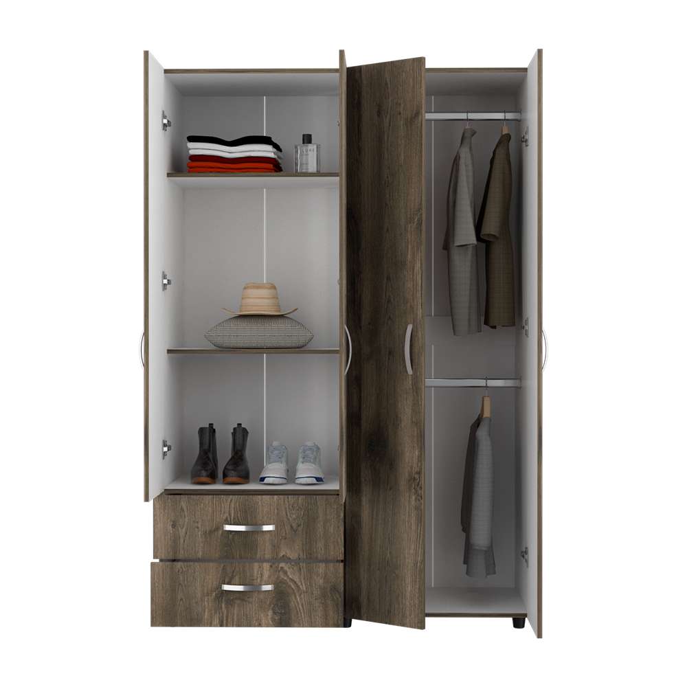Closet Ankora Bellota 120 cm con Cuatro Puertas y Dos Cajones - Closets | Bylmo