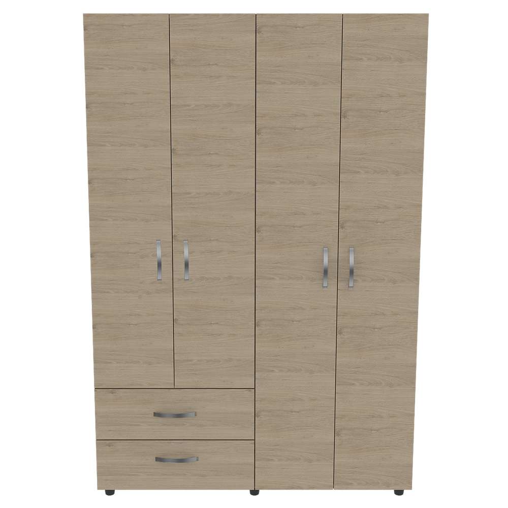 Closet Ankora Rovere 120 cm con Cuatro Puertas y Dos Cajones - Closets | Bylmo