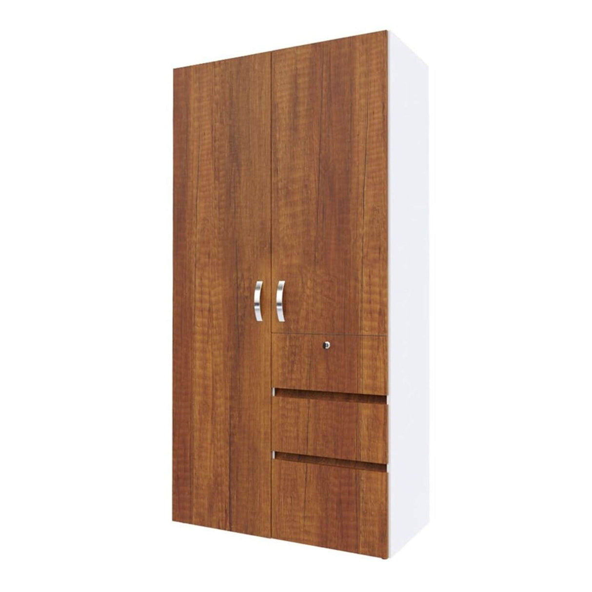 Closet Aquiles Caramelo 100x198cm con 2 Cajones con 2 Entrepaños - Closets | Bylmo