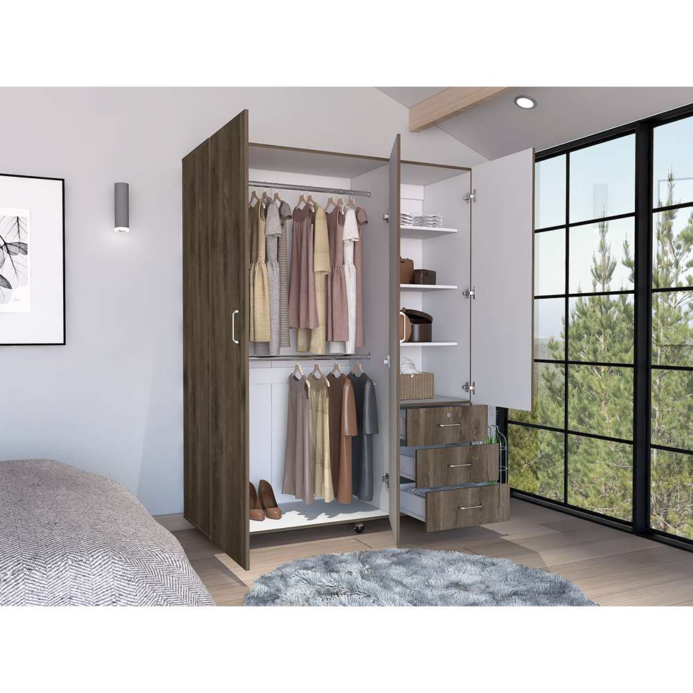 Closet Arizona Bellota 140x183cm con 3 Cajones con 3 Entrepaños - Closets | Bylmo