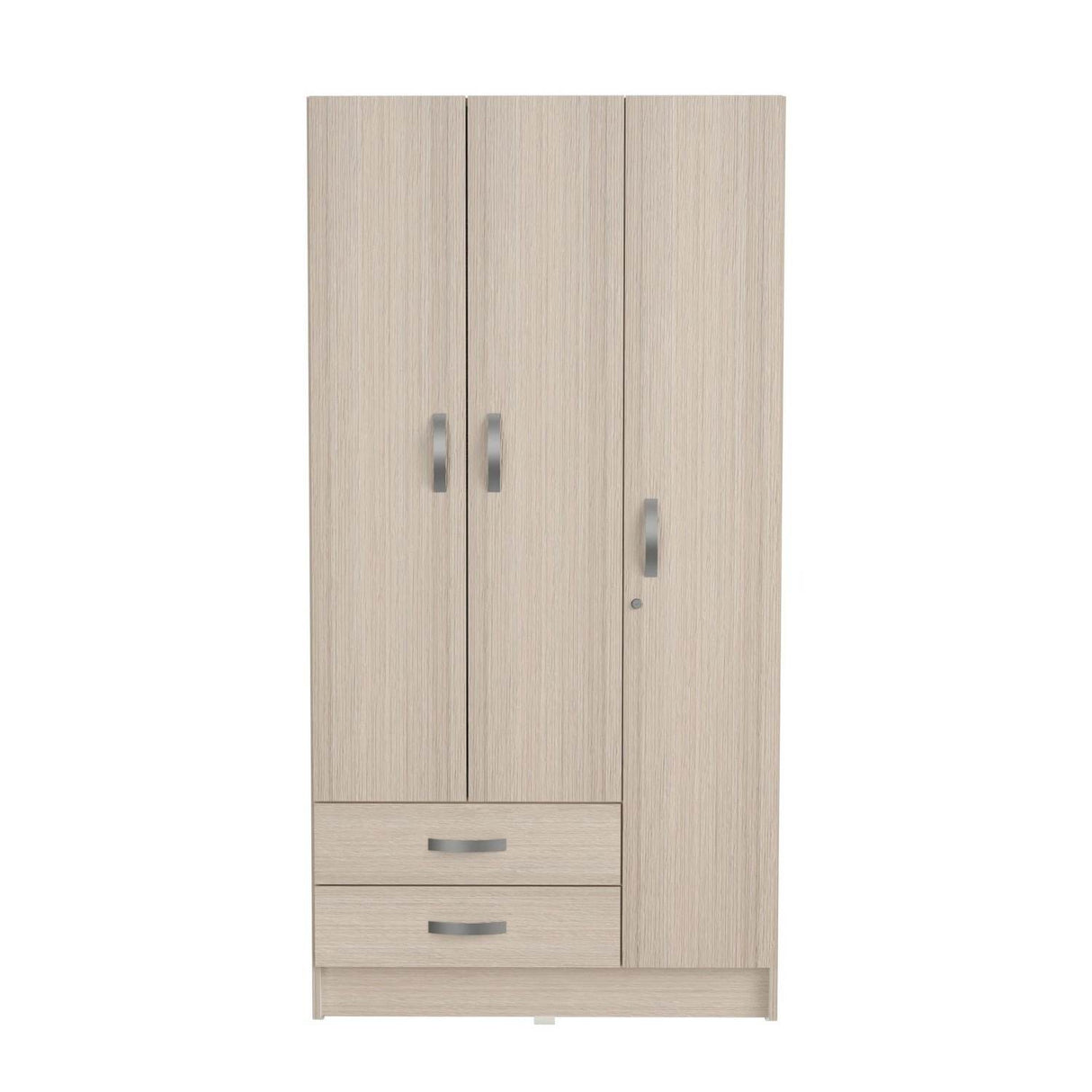 Closet Armario AM20223 Arena y Blanco 92 cm con Dos Puertas y Dos Cajones - Closets | Bylmo
