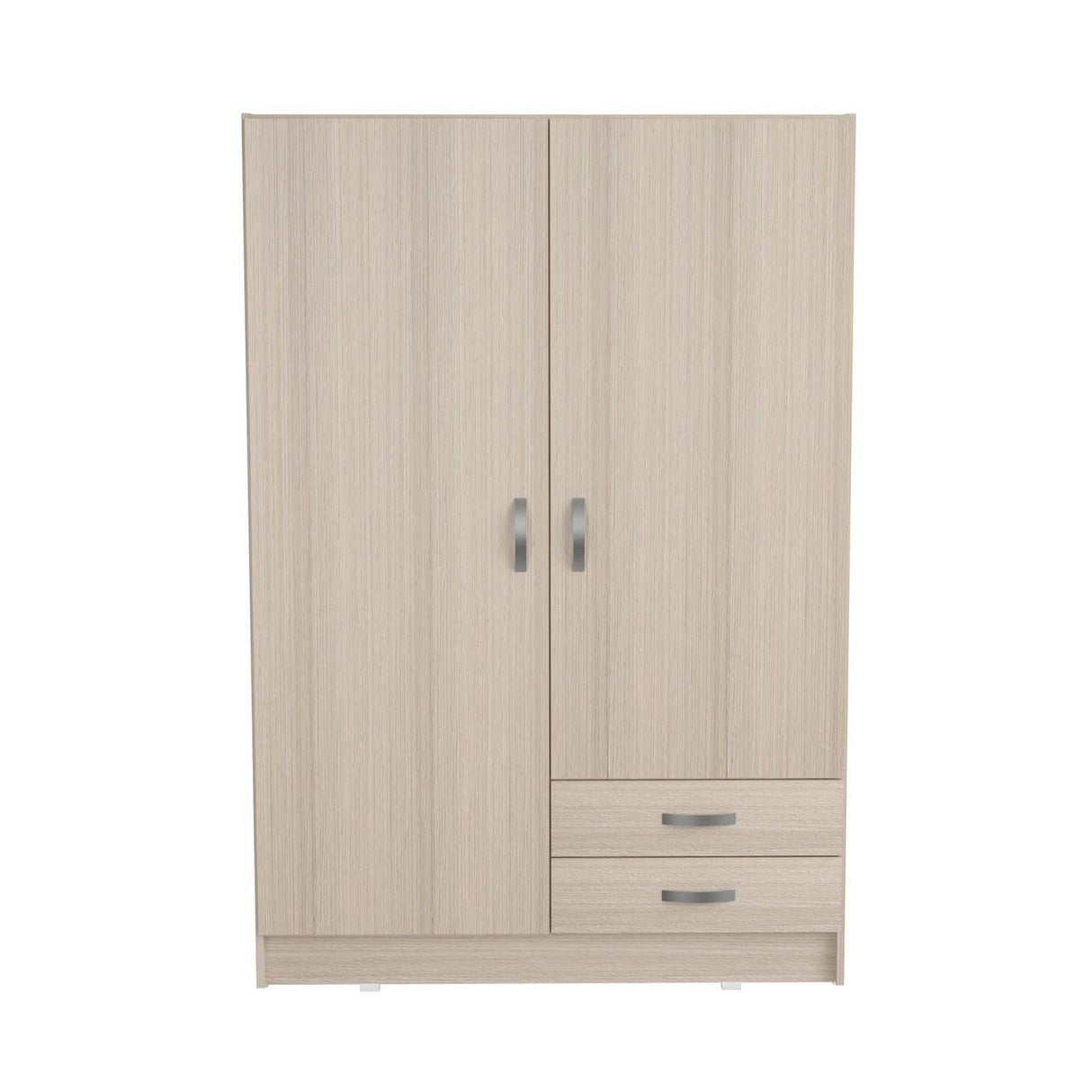 Closet Armario AM21423 Arena y Blanco 124 cm con Dos Puertas y Dos Cajones - Closets | Bylmo
