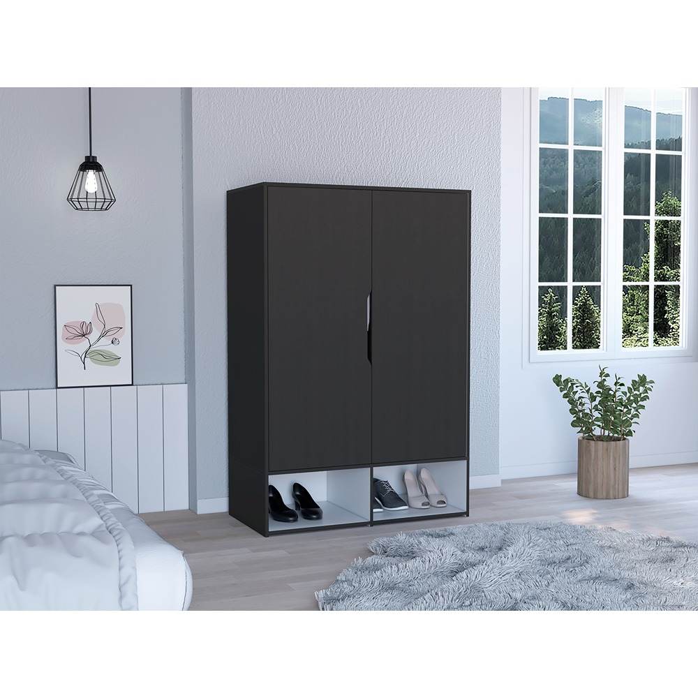 Closet Armario Wengue 100 cm con Zapatero y Percheros - Closets | Bylmo