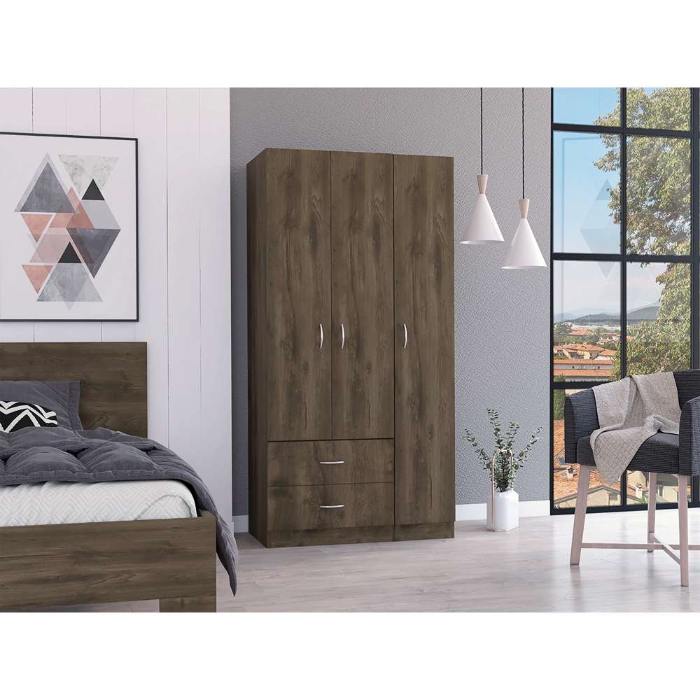 Closet Austral Bellota 90x180cm con 2 Cajones con 3 Entrepaños - Closets | Bylmo