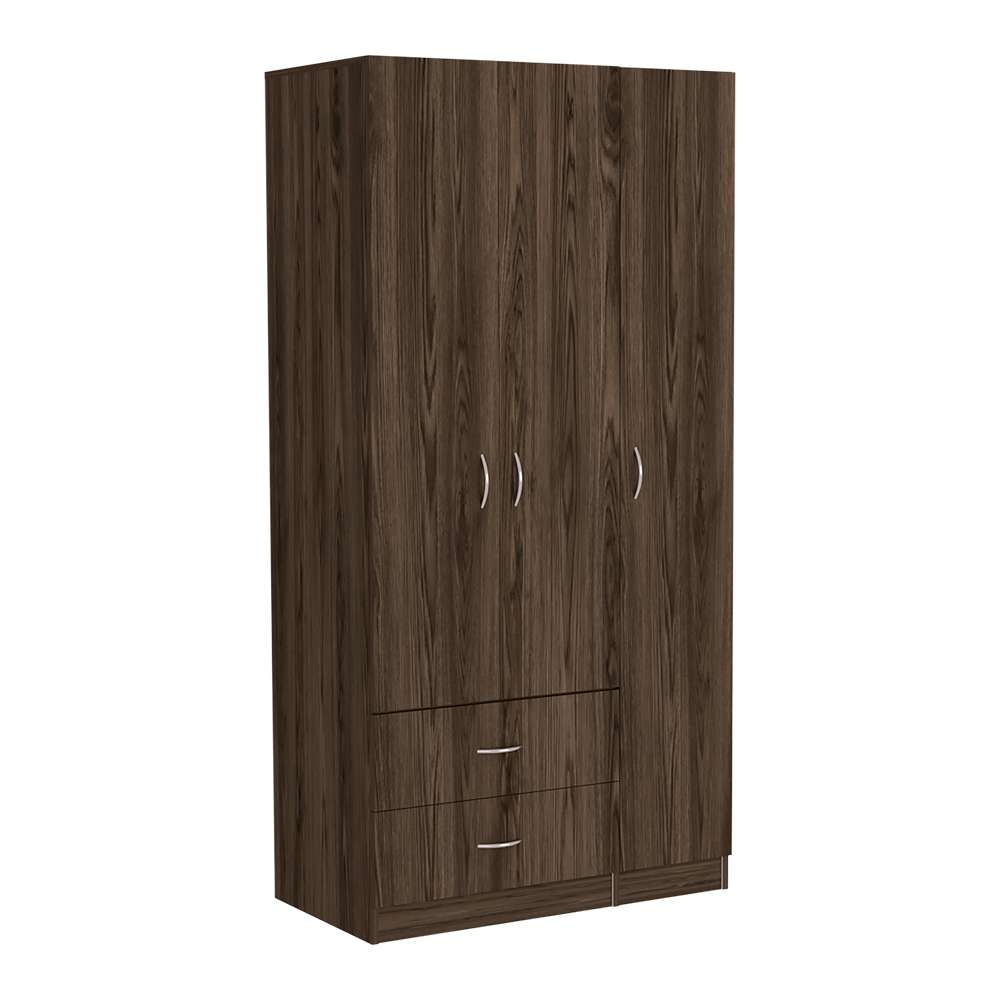 Closet Austral Coñac 90x180cm con 2 Cajones con 3 Entrepaños - Closets | Bylmo