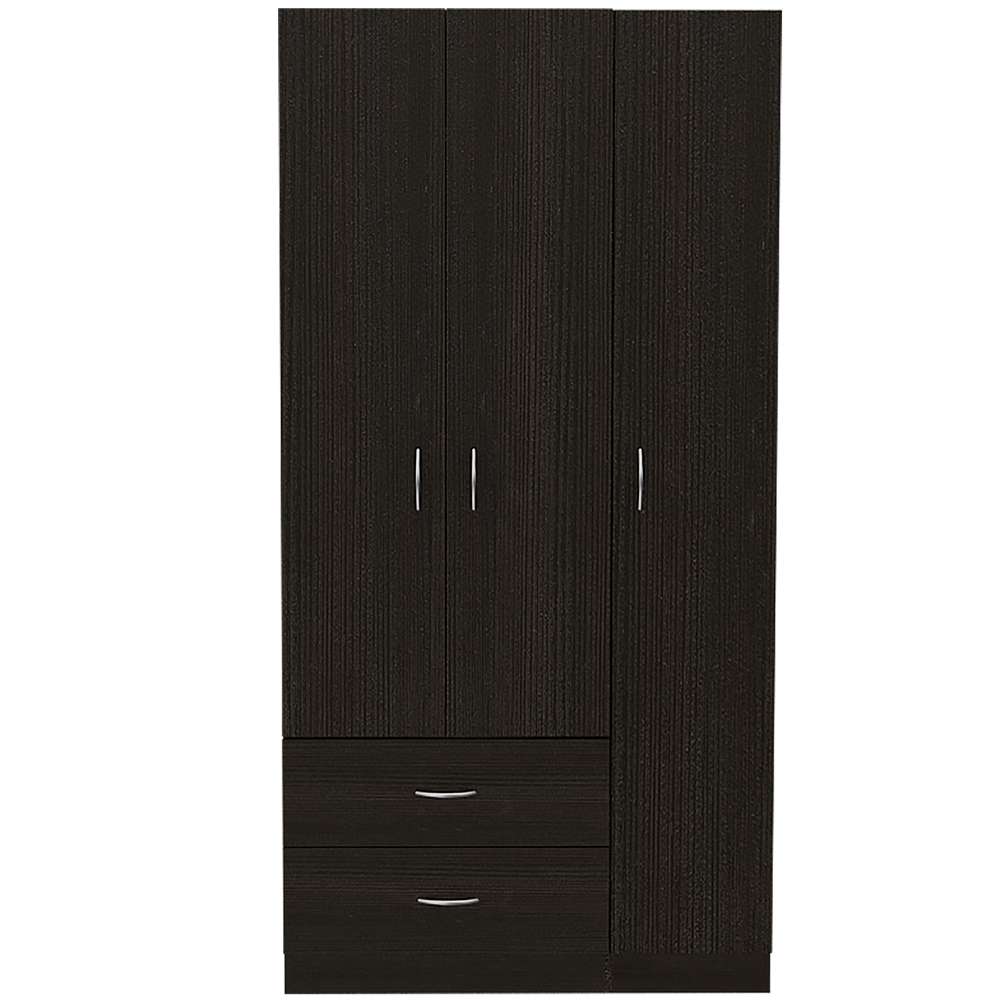 Closet Austral Wengue 90x180cm con 2 Cajones con 3 Entrepaños - Closets | Bylmo