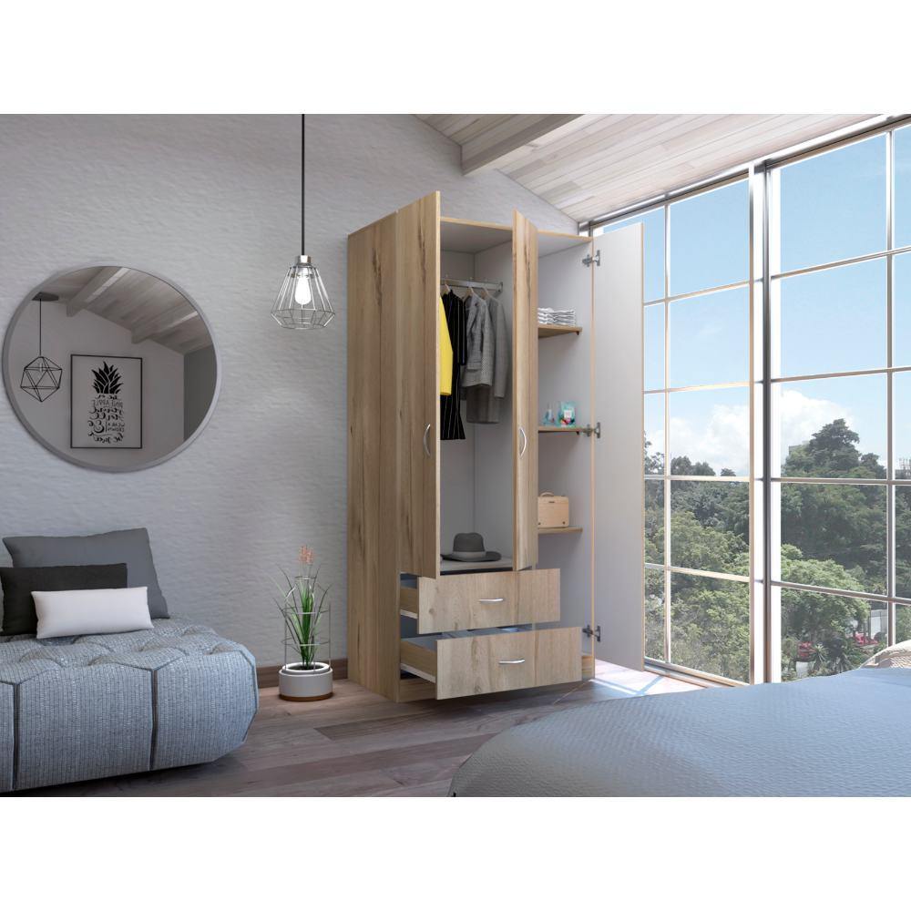 Closet Austral Duna 90x180cm con 2 Cajones con 3 Entrepaños - Closets | Bylmo