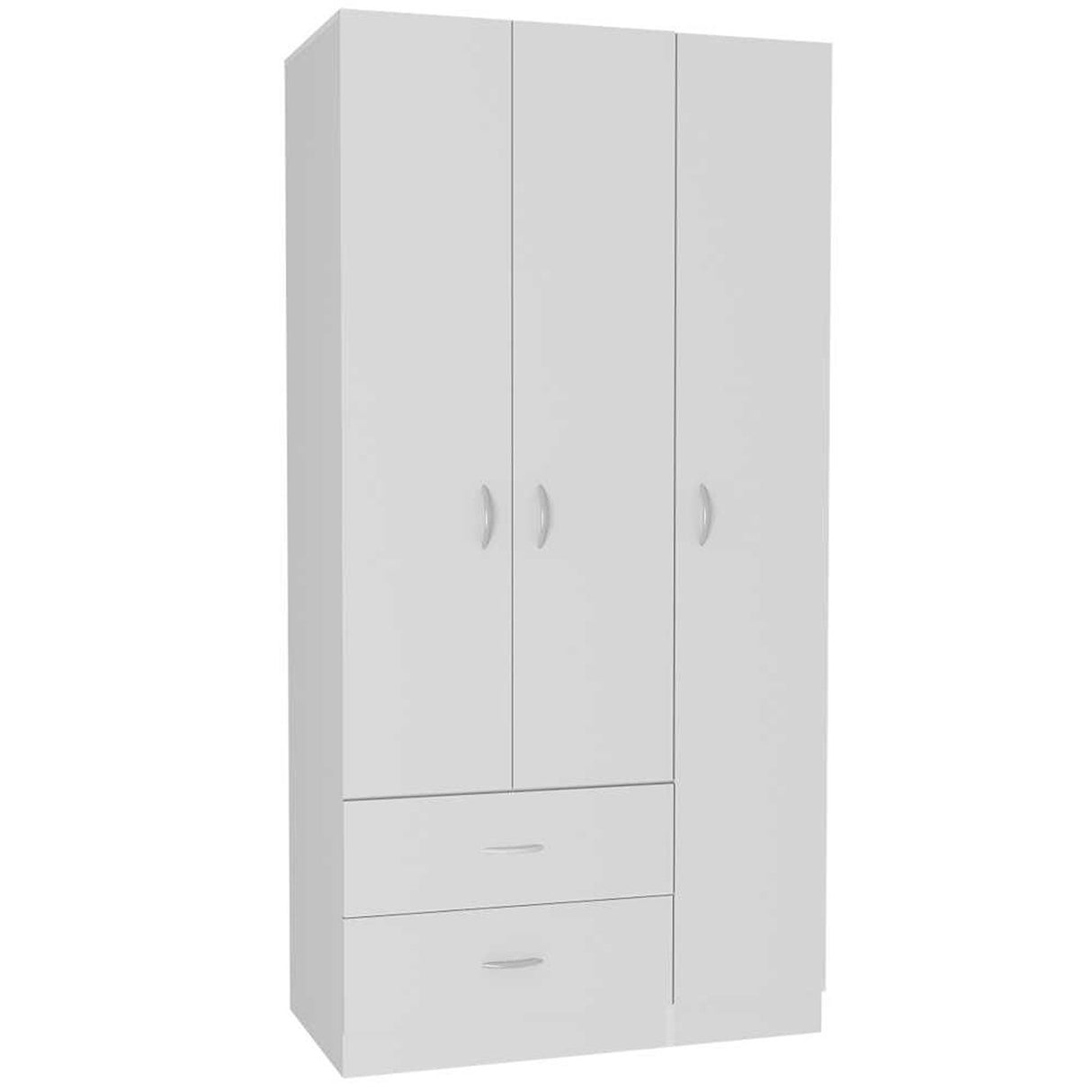 Closet Autral Blanco 90x180cm con 2 Cajones con 3 Entrepaños - Closets | Bylmo