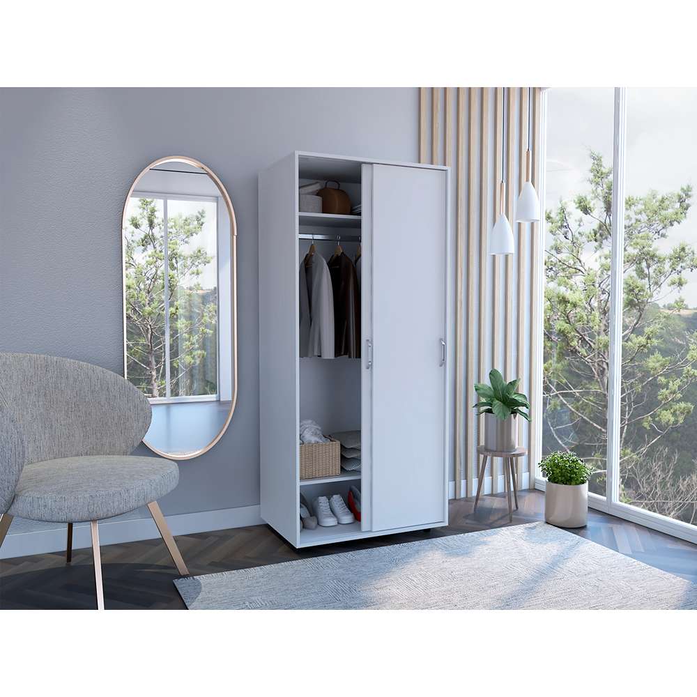 Closet Belfort Blanco 80 cm con Dos Puertas - Closets | Bylmo