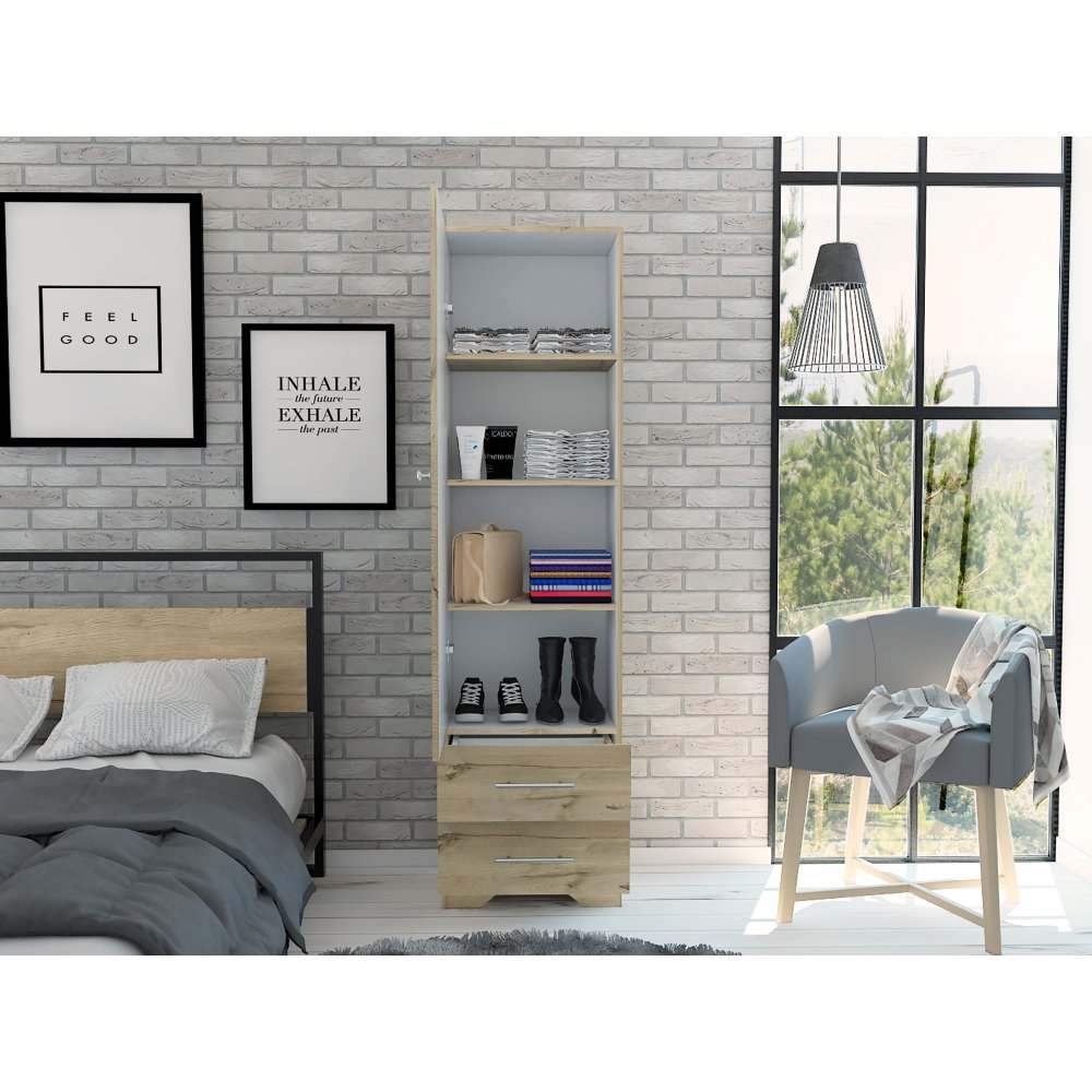 Closet Chic Duna 48 cm con Espejo, Una Puerta y Dos Cajones - Closets | Bylmo